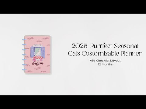 Happy Planner Purrfect Year Mini 12-Month Dated 2025-2026 -  Checklist