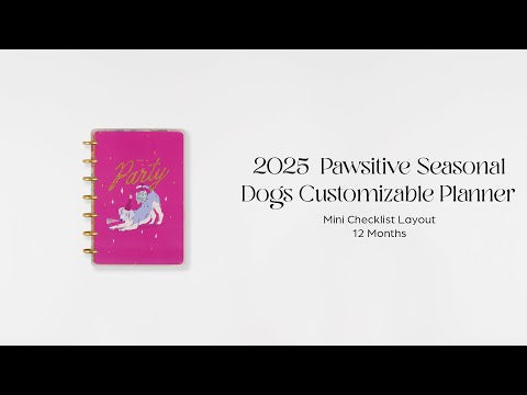 Happy Planner PawsItive Year Mini 12-Month Dated 2025-2026 - Checklist