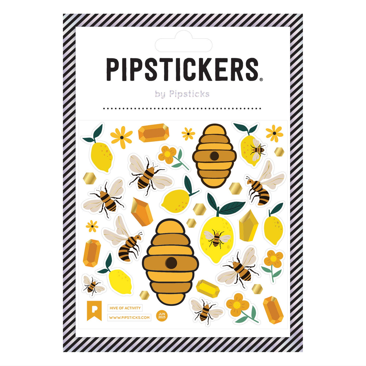 Hive Of Activity Stickers by Pipsticks Bees, Lemons, Yellow Flowers and Bee Hives