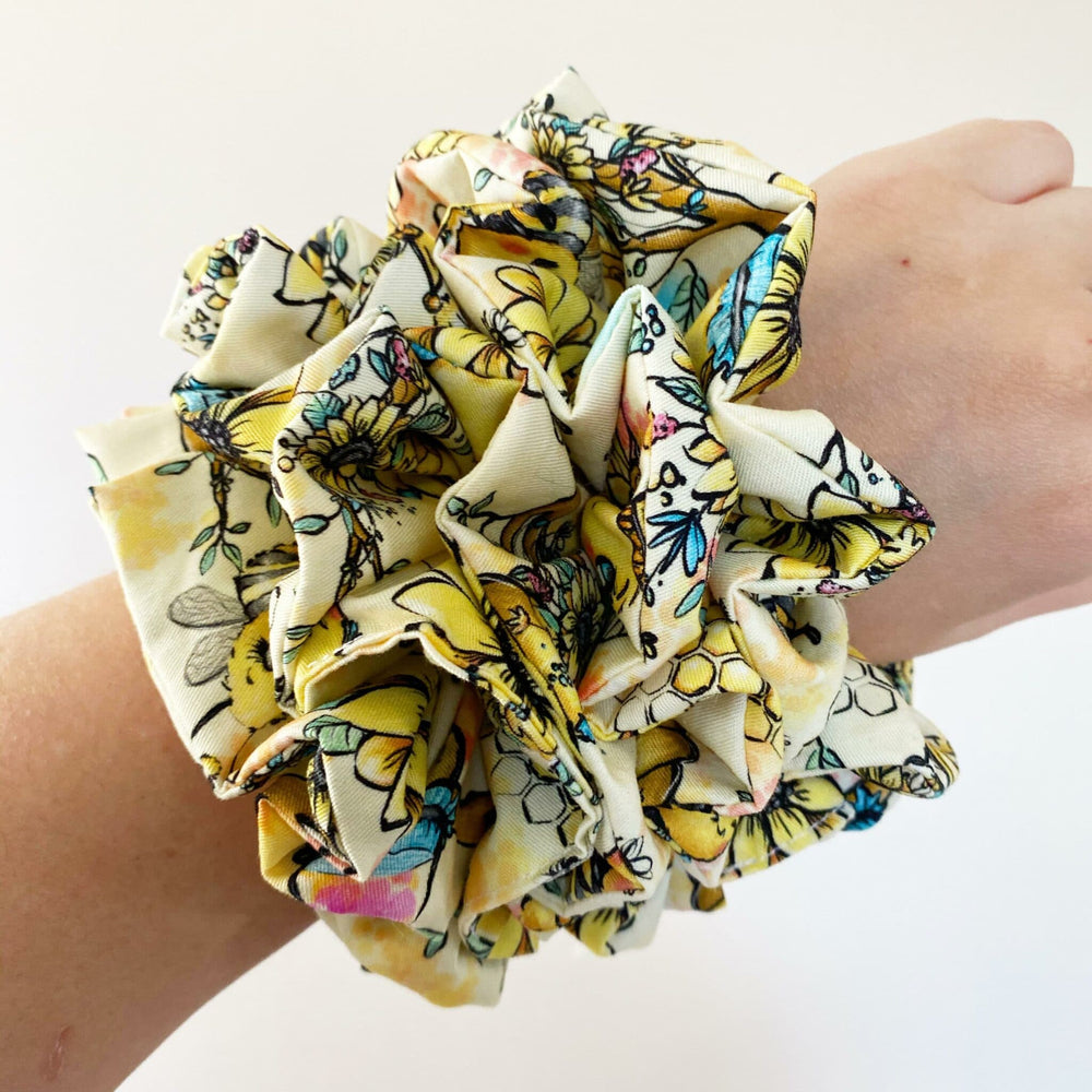 Yellow Honey Bee Scrunchie