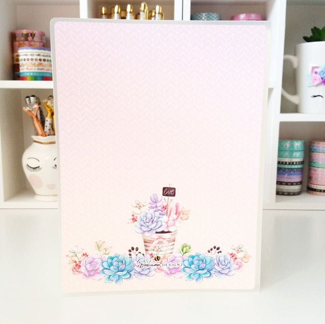 Succulent Girl Planner Sticker Album