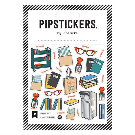 Check It Out Book Library Stickers by Pipsticks