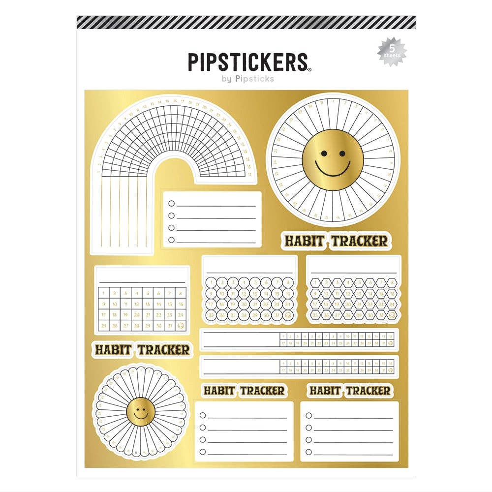 Habit Tracker Labels Stickers by Pipsticks