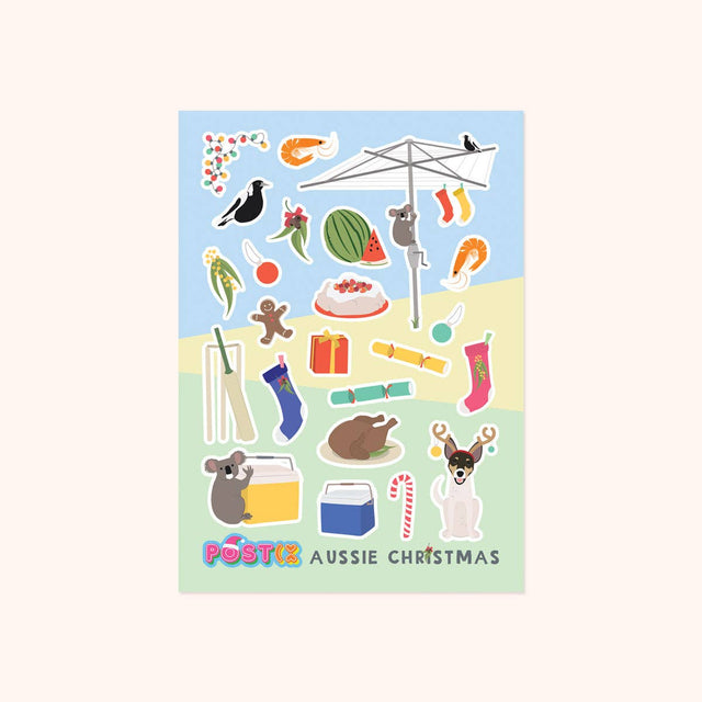 Aussie Christmas Day Sticker Sheet