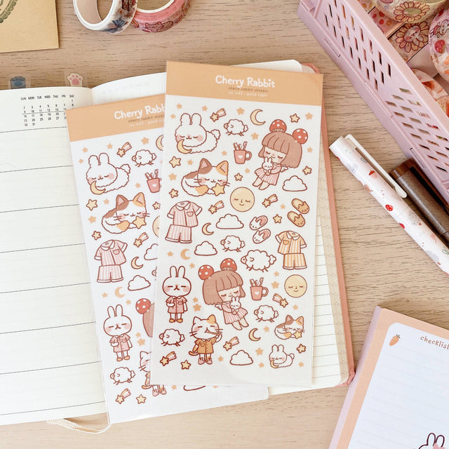 Good Night Washi Stickers by Cherry Rabbit