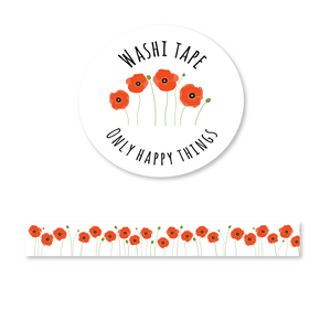 Poppies Washi Tape