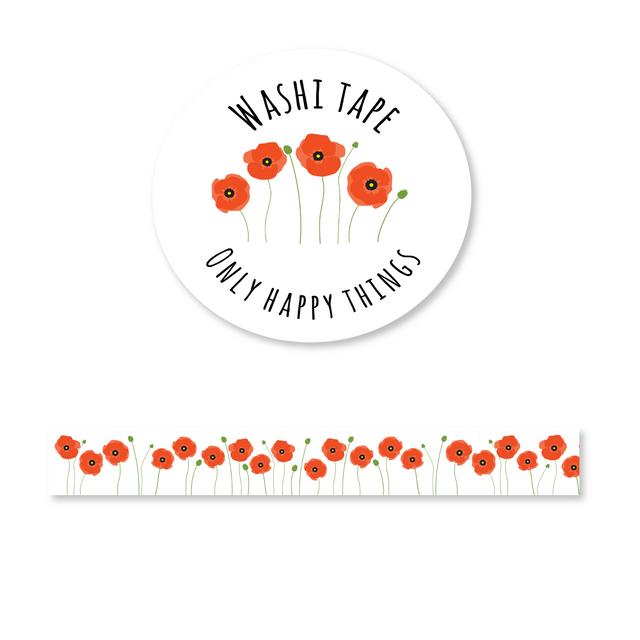 Poppies Washi Tape