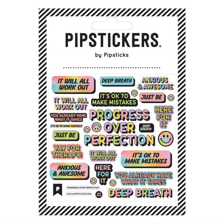 Progress Over Perfection Stickers by Pipsticks