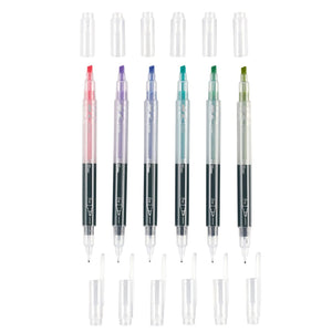 Erin Condren Dual Ink Dual Tip Pastel Highlighter Pens - 6 pack