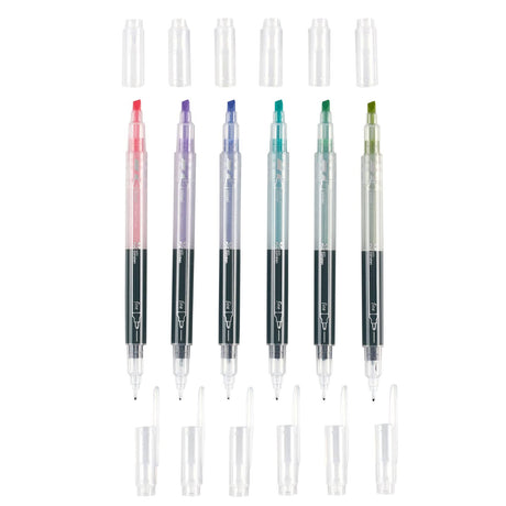 Erin Condren Dual Ink Dual Tip Pastel Highlighter Pens - 6 pack