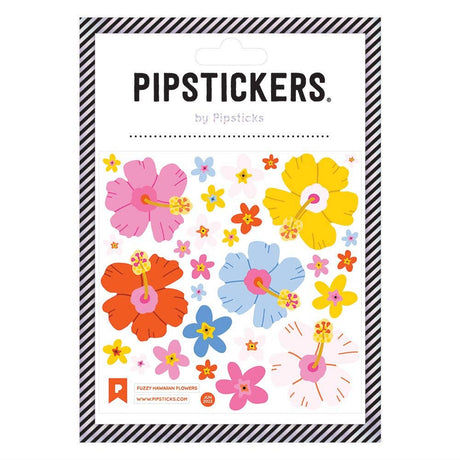 Fuzzy Hawaiian Flowers Stickers by Pipsticks