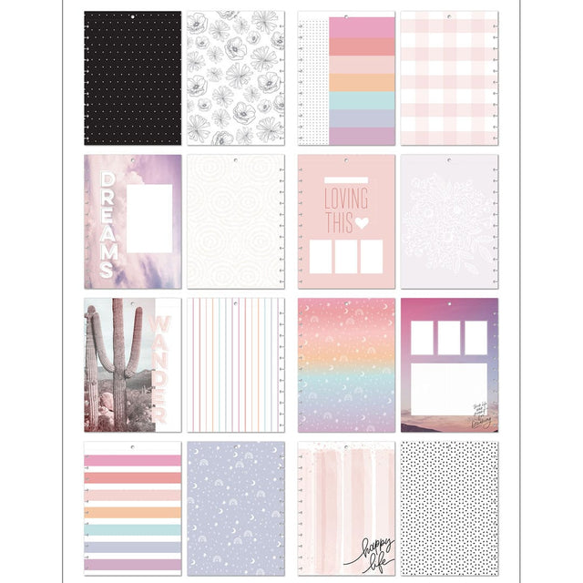 Happy Memory Keeping Big Muted Colours Pre-Punched Cardstock