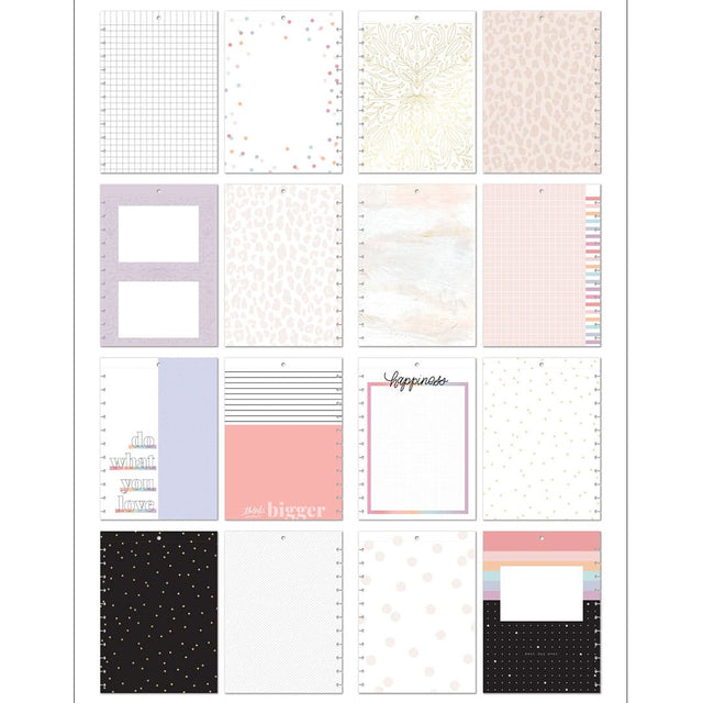 Happy Memory Keeping Big Muted Colours Pre-Punched Cardstock