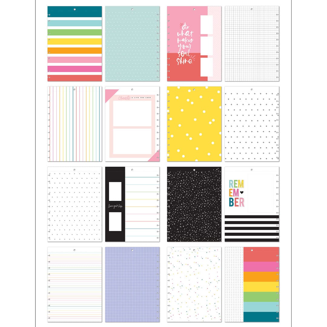 Happy Memory Keeping Big Bright Pre-Punched Cardstock