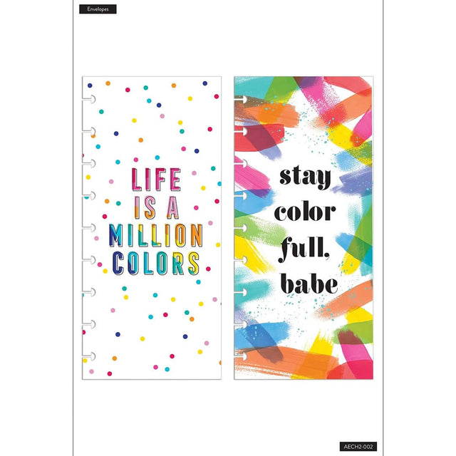 Happy Planner Classic Snap In Envelopes Rainbow
