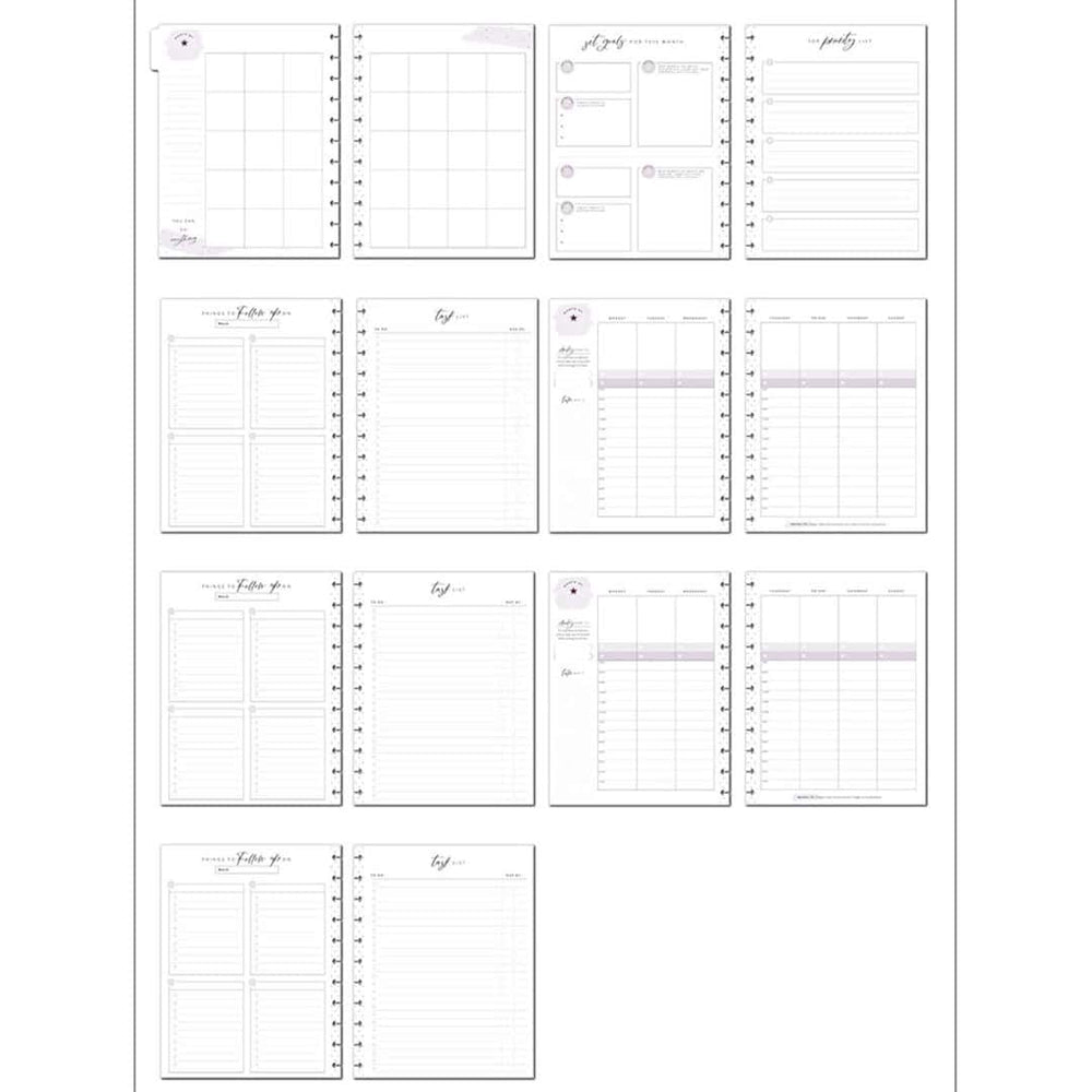 Happy Planner BIG Girl Vertical Hourly Girl Goals Extension Pack - Undated 4-Months