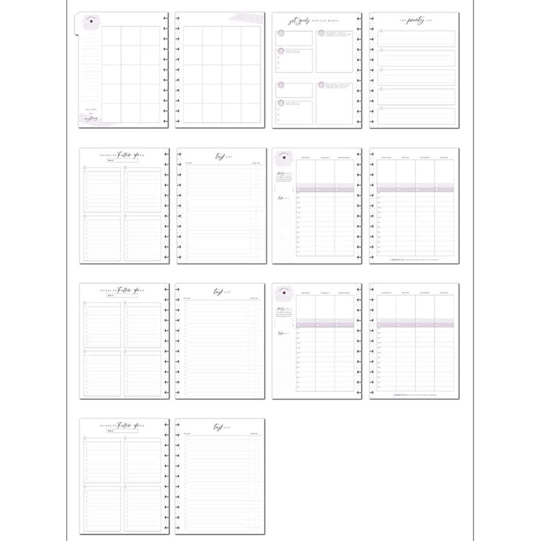 Happy Planner BIG Girl Vertical Hourly Girl Goals Extension Pack - Undated 4-Months