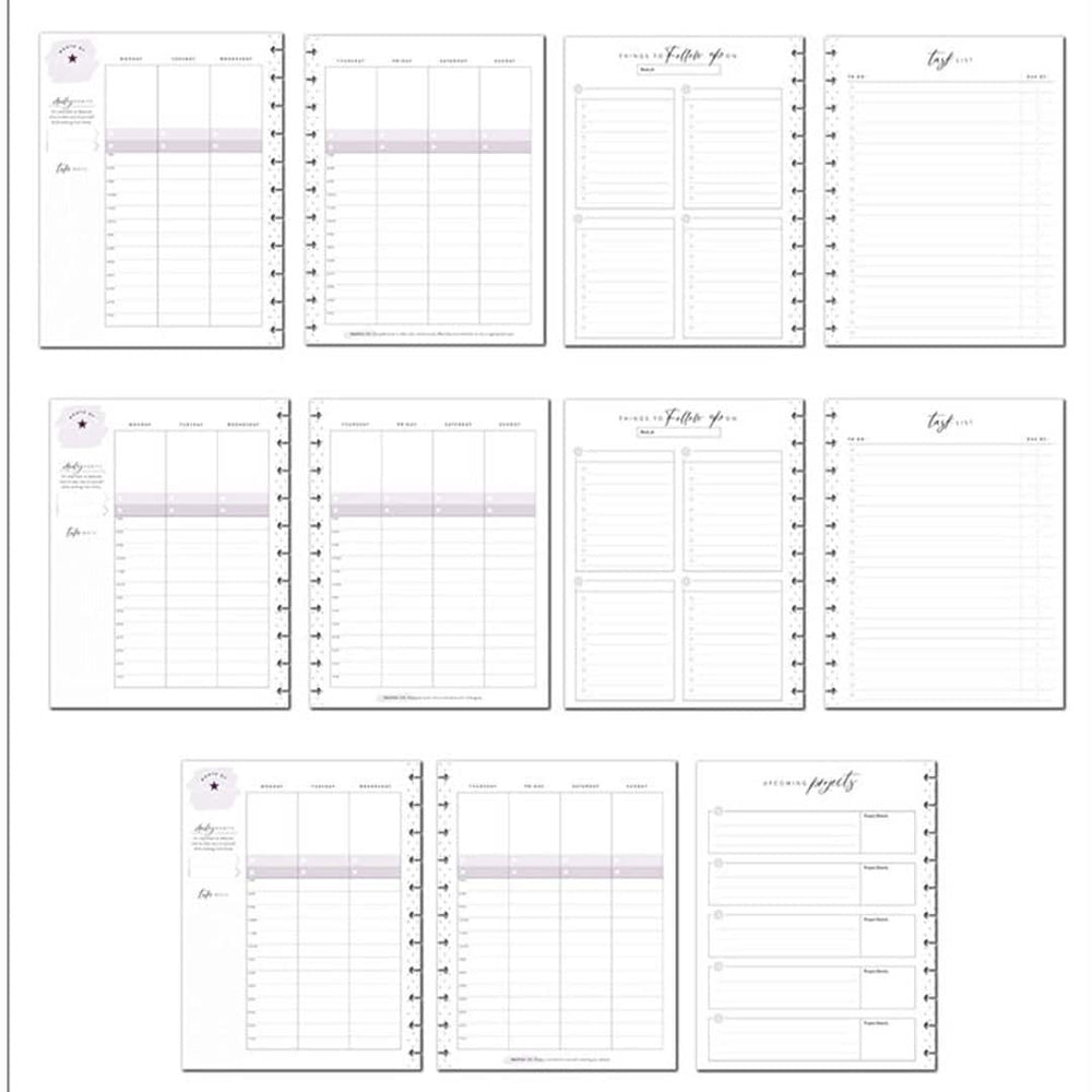 Happy Planner BIG Girl Vertical Hourly Girl Goals Extension Pack - Undated 4-Months