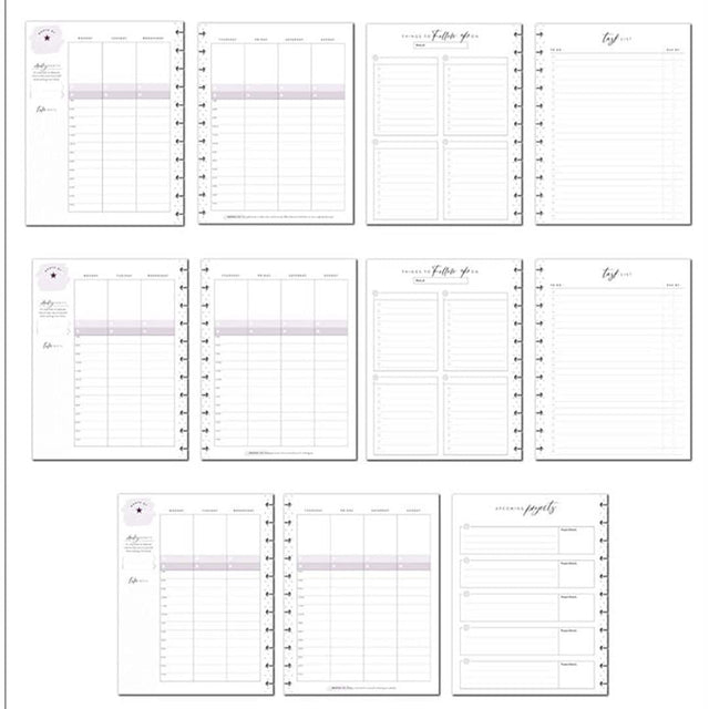 Happy Planner BIG Girl Vertical Hourly Girl Goals Extension Pack - Undated 4-Months