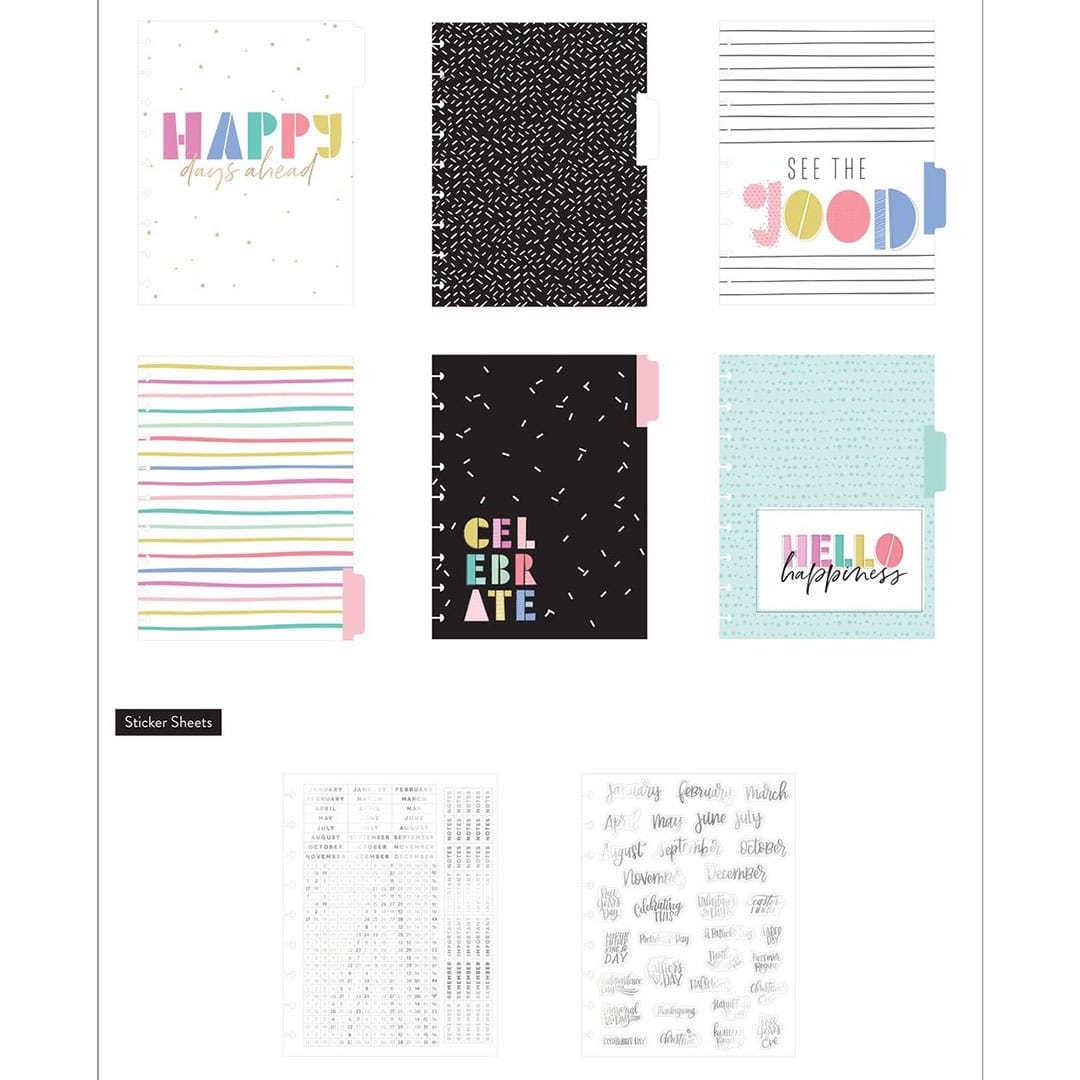 Happy Planner Classic Happy Days Vertical Extension Pack - Undated