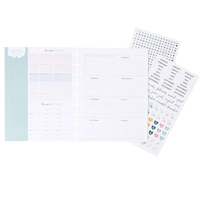 Happy Planner Classic Caregiver Dashboard Extension Pack - Undated