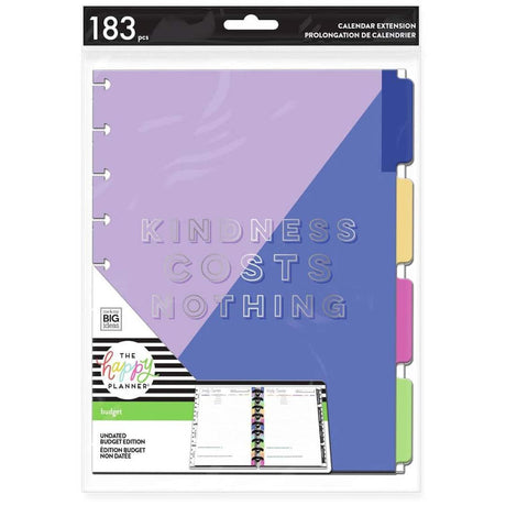 Happy Planner Kindness Costs Nothing Budget Extension Pack