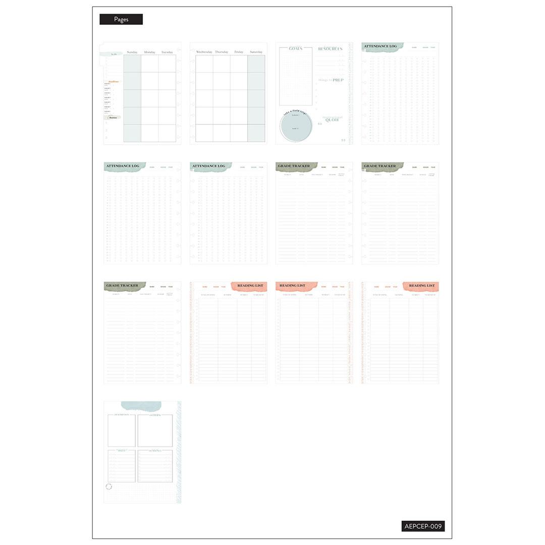 Happy Planner Classic Homeschool Classic Extension Pack
