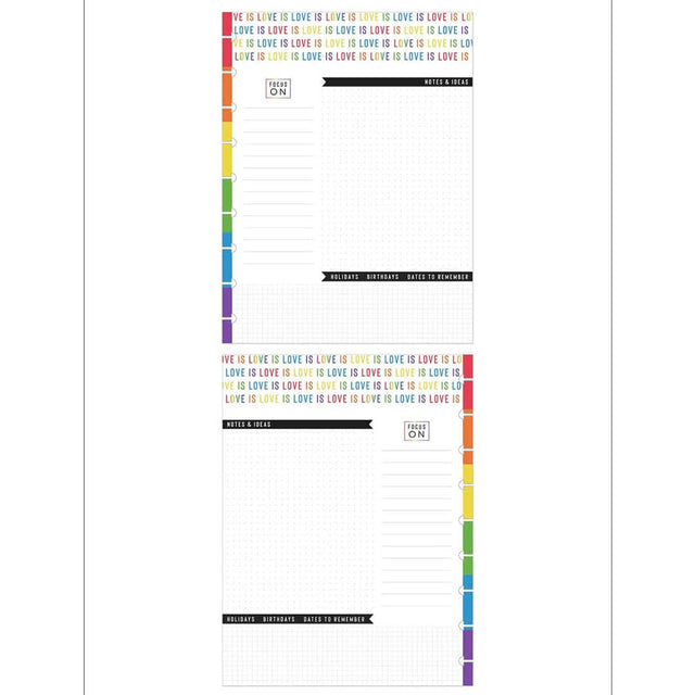 Happy Planner Classic Pride Dashboard Extension Pack - Undated 4-Months