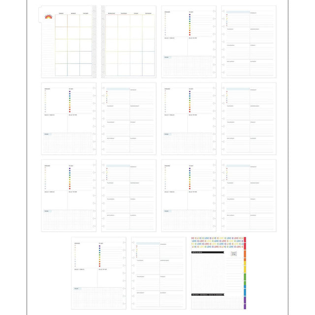 Happy Planner Classic Pride Dashboard Extension Pack - Undated 4-Months