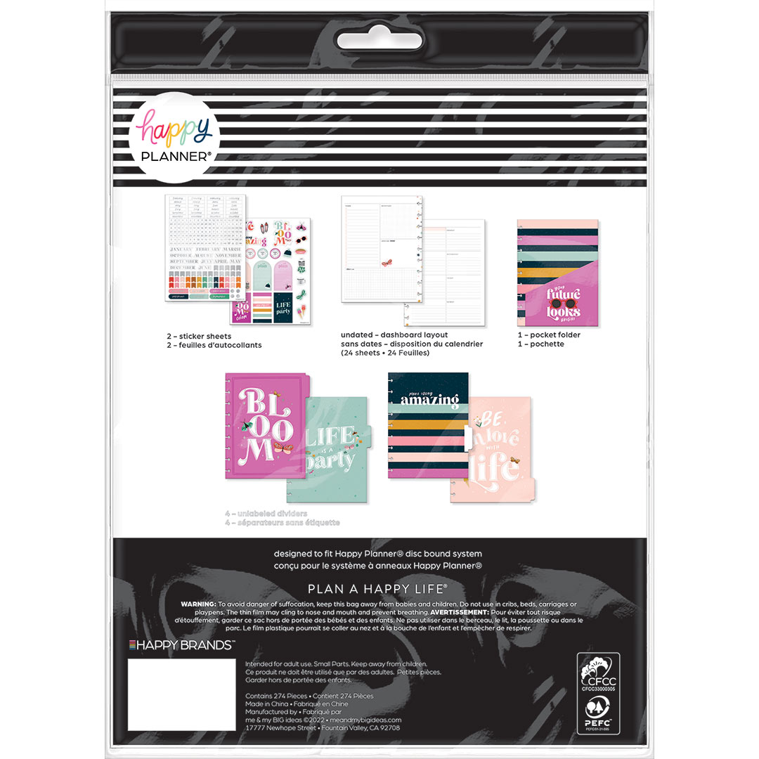 Happy Planner Classic Life's a Party Dashboard Extension Pack - Undated 4-Months
