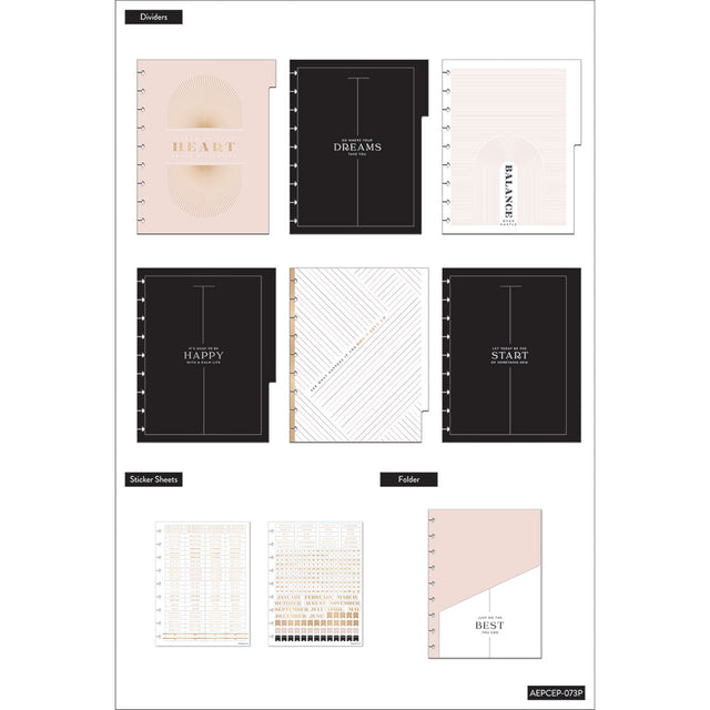 Happy Planner Classic Work Life Modernist Vertical Extension Pack - Undated 6-Months