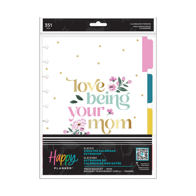 Happy Planner Fresh Bouquet CLASSIC DASHBOARD Extension Pack