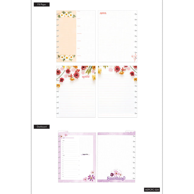 Happy Planner Classic Pressed Florals Planner Companion