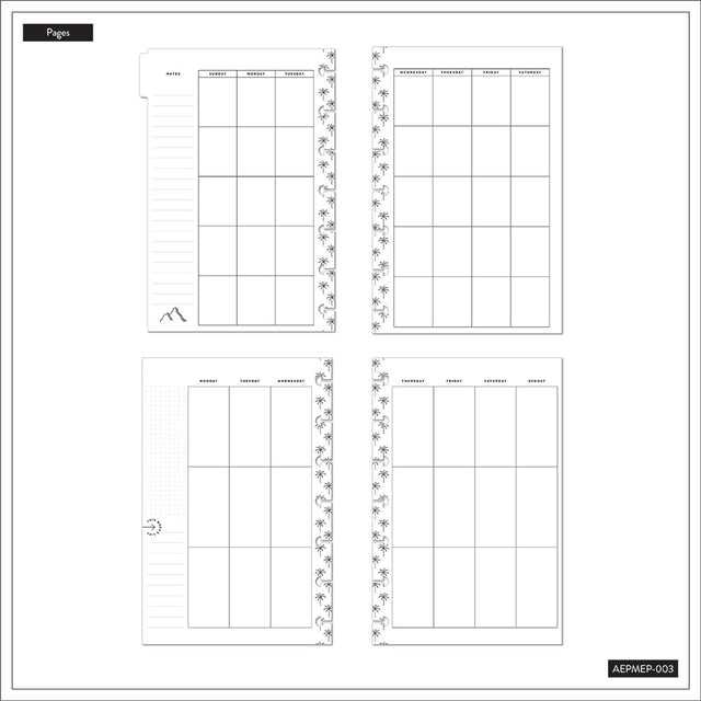 Happy Planner Mini Getaway Vertical Extension Pack - Undated