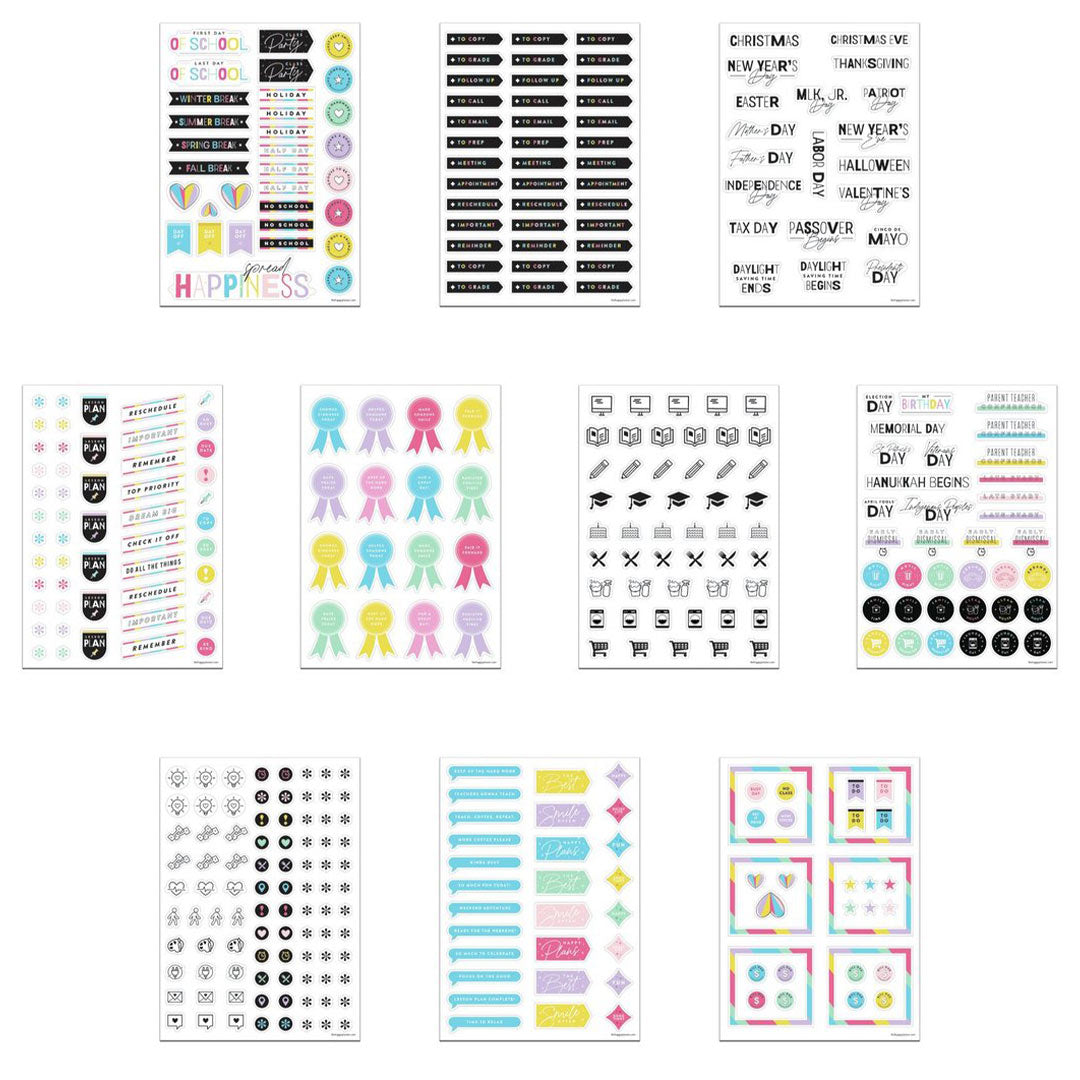 Happy Planner Stick Girl Dry Erase Removable Decals