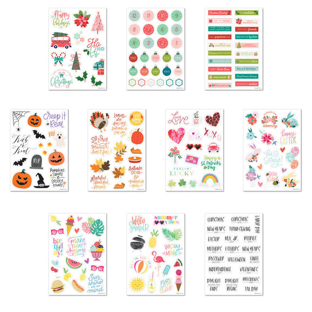 Happy Planner Mega Pack Seasonal Dry Erase Removable Decals