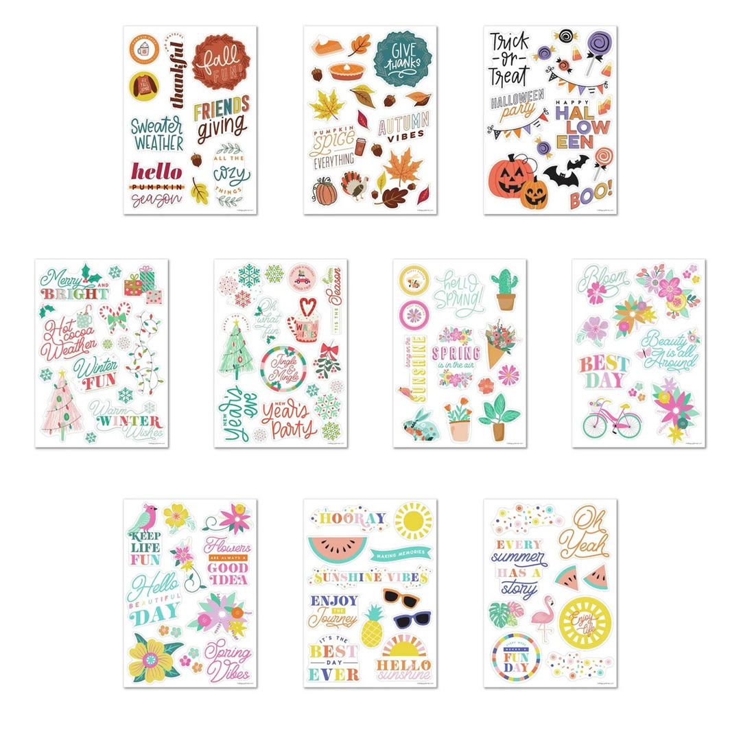 Happy Planner Seasonal  Dry Erase Removable Decals