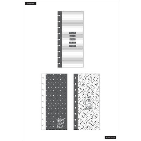 Happy Planner Classic Black & White Envelopes  - 3 Pack