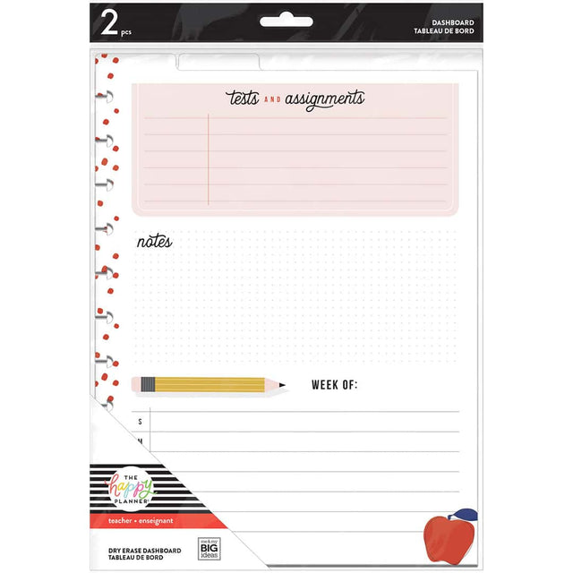 Happy Planner Big Fresh Start Dry Erase Dashboard