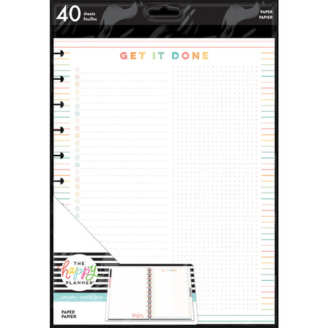 Happy Planner EverydayHalf Sheet Big Filler Paper - Lined