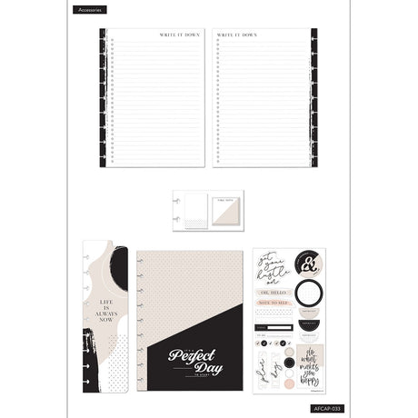 Happy Planner Black White Classic Accessory Pack