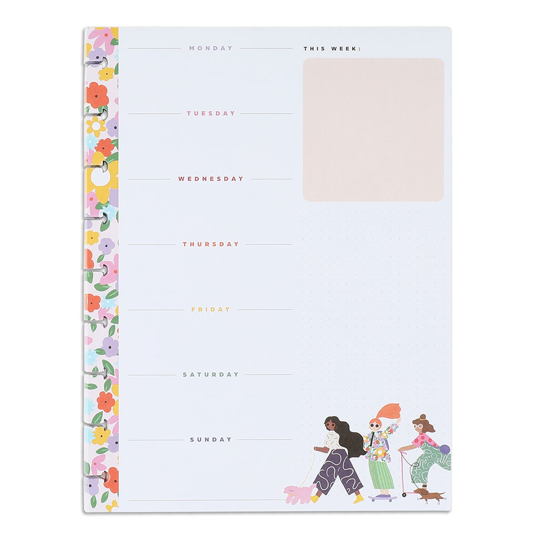 Happy Planner Classic Groovin Movin Block Pad - Dot Grid + Weekly
