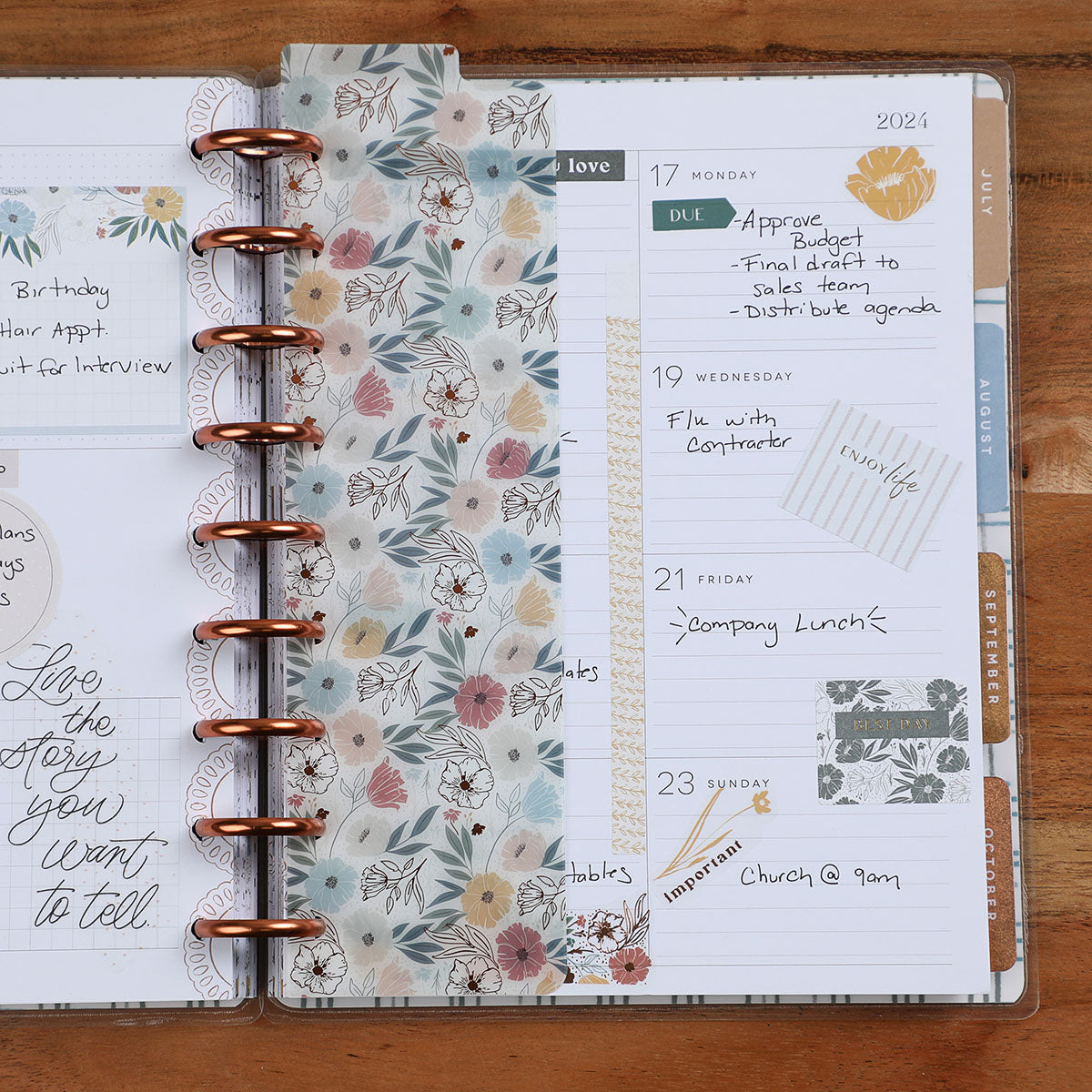 Happy Planner Homesteader CLASSIC Dashboard life style