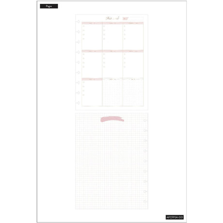 Happy Planner Classic Weekly Schedule Fill Paper - Checklist + Grid