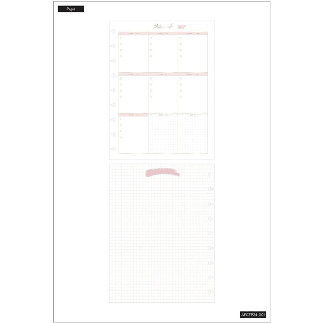 Happy Planner Classic Weekly Planner Schedule Fill Paper - Checklist + Grid