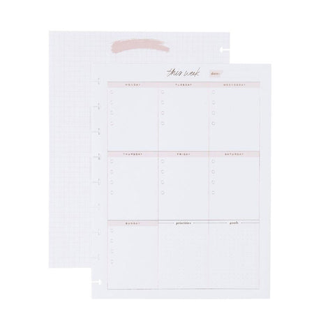 Happy Planner Classic Weekly Planner Schedule Fill Paper - Checklist + Grid