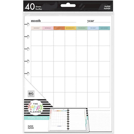 AFCFP40-018-Happy Planner-Classic-Monthly Fill Paper
