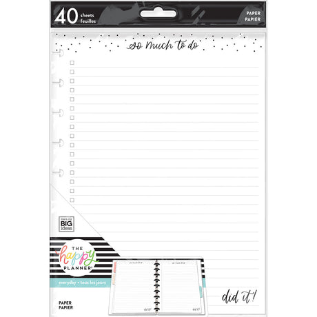 AFCFP40-053-Happy Planner-Classic-So Much To Do Fill Paper
