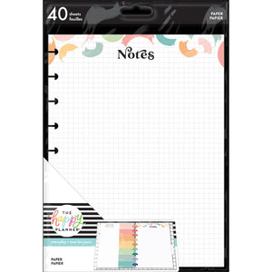 Happy Planner Everyday Colorful Notes Classic Filler Paper - Lined Grid