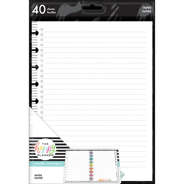 Happy Planner Everyday Checklist Classic Filler Paper - Checklist + Lined